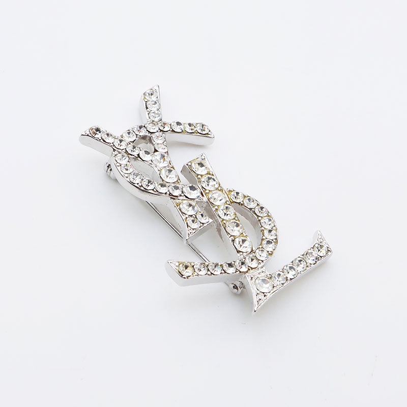 イヴ・サンローラン YVES SAINT LAURENT YSL ロゴ ラインストーン