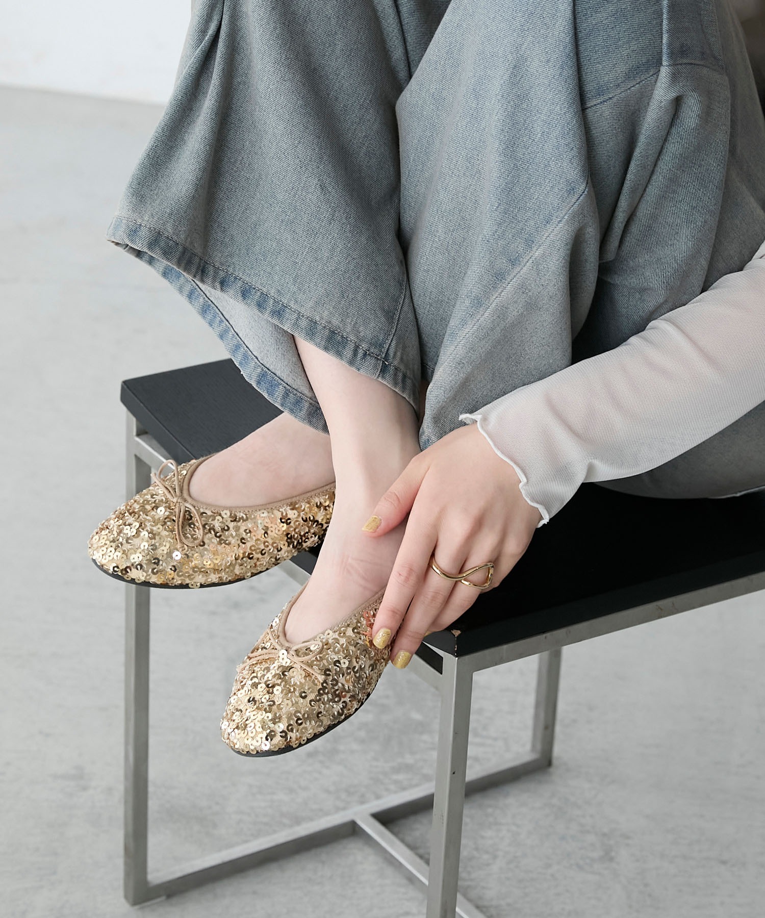 forksy.】スパンコールバレエシューズ forksy.│MONO-MART [モノマート