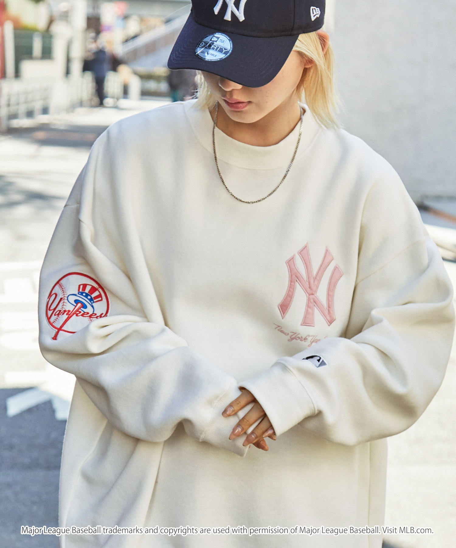 MLB/メジャーリーグベースボール 別注 ワッペン刺繍 ビッグシルエット