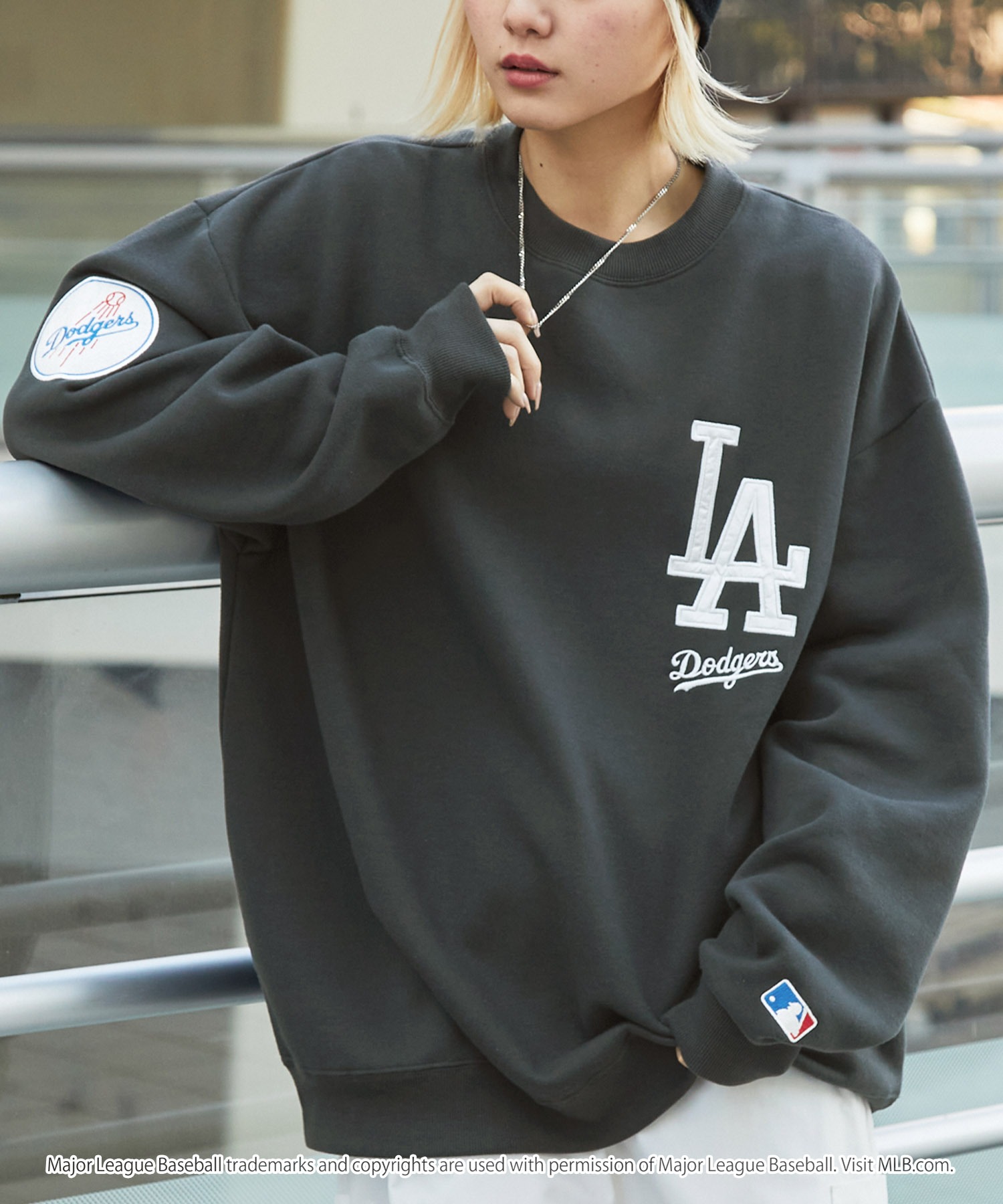 MLB/メジャーリーグベースボール 別注 ワッペン刺繍 ビッグシルエット