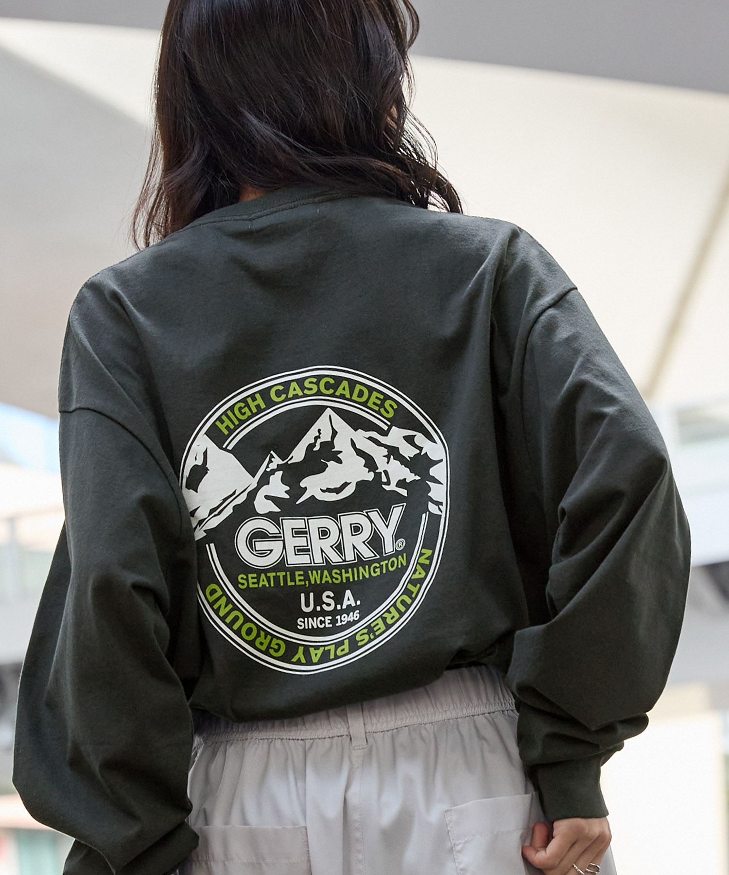 GERRY/ジェリー 別注 バックサークルロゴプリント ビッグシルエット