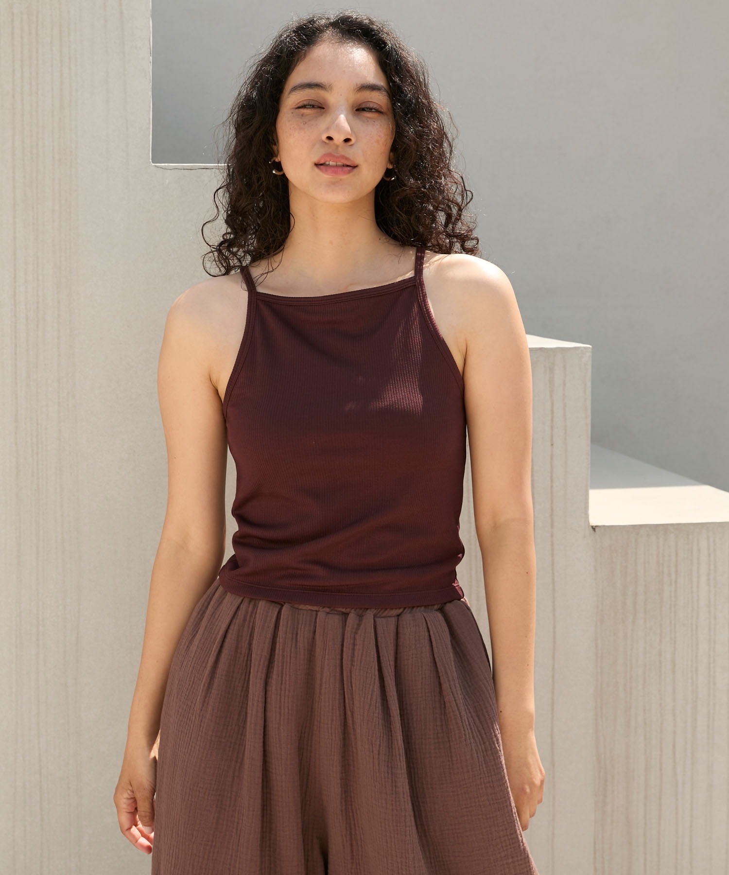 American sleeve camisole with cups / 水陸両用 カップ付き