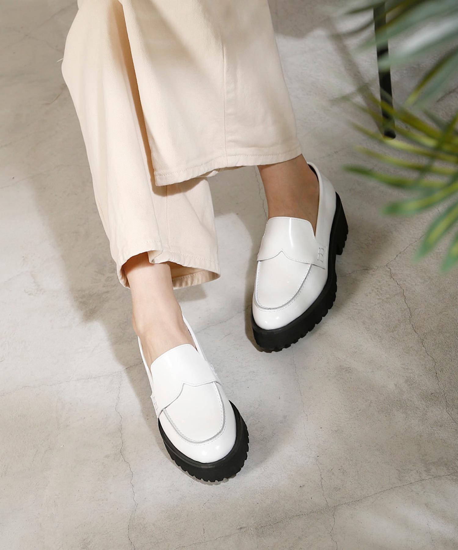 本革/厚底/5.1cm】厚底ローファー ALL BLACK│Jeffrey Campbell