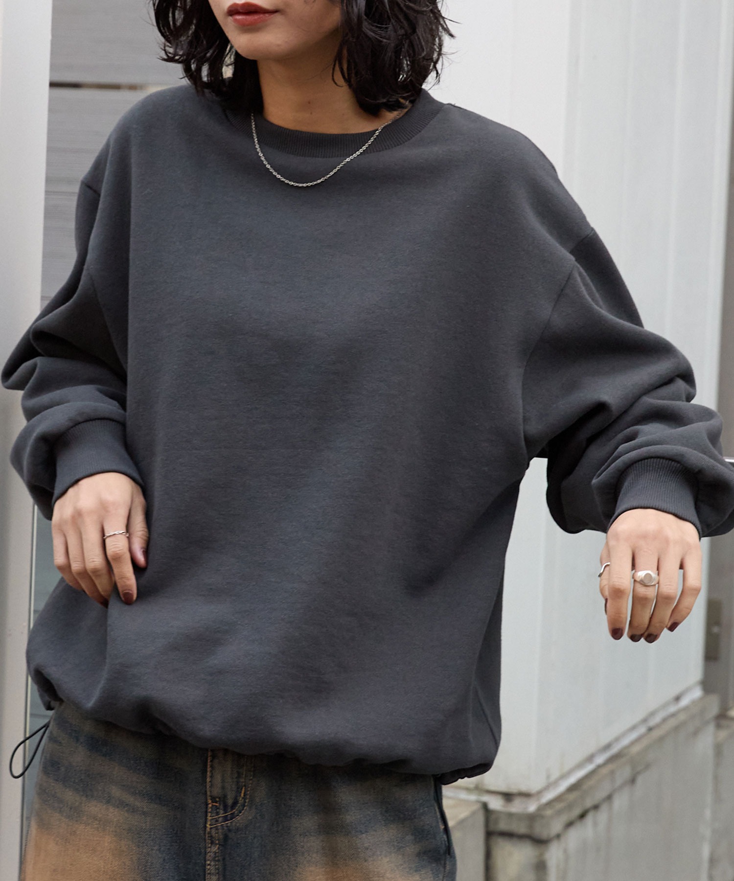 ヘビーウェイトオーバーサイズドローコードスウェット MONO-MART│MONO