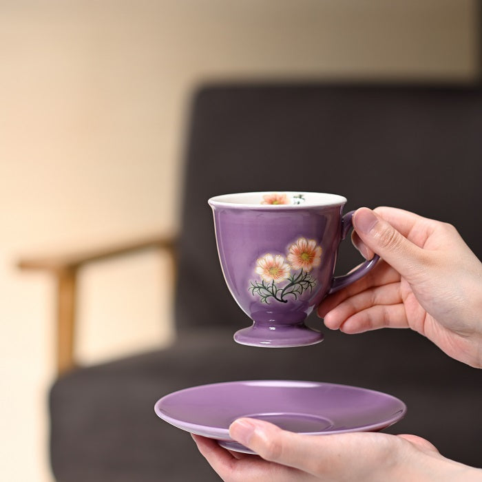 京焼・清水焼カップ＆ソーサー（白・珈琲の花） No.8051 – ogawa coffee