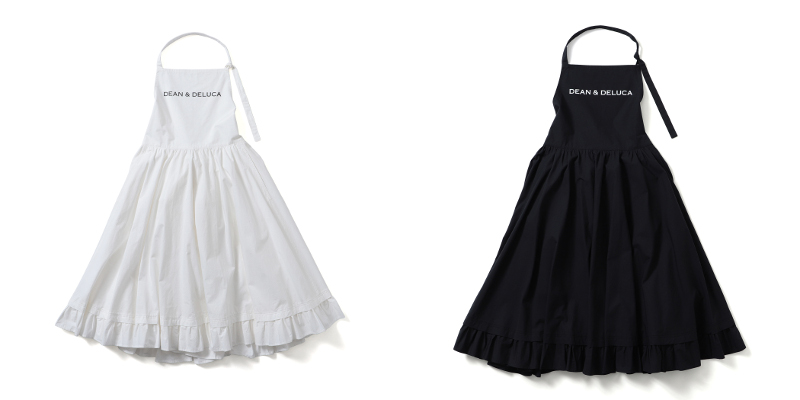 DEAN & DELUCA ホワイト プリーツエプロン DEAN & DELUCA ホワイト