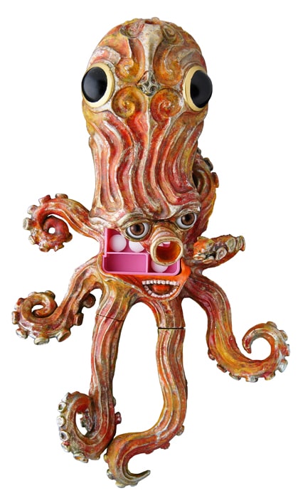 片桐仁の粘土道タコ型タブレットケースが実物大で登場 - お笑いナタリー