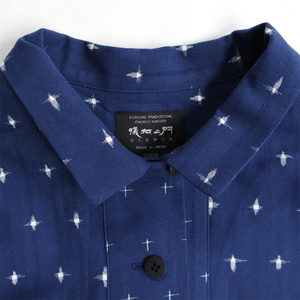 儀右ヱ門 ギエモン ぎえもん 久留米絣 ブラウス タ523 日本製【2024ss