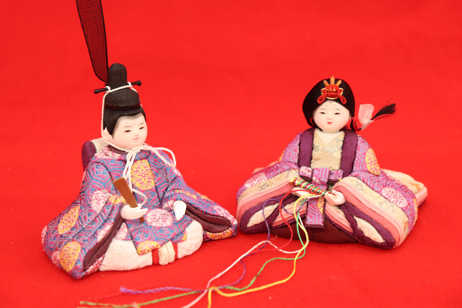 木目込み 親王飾り雛人形セット(38cm×23cm×21cm) – 節句人形の通販