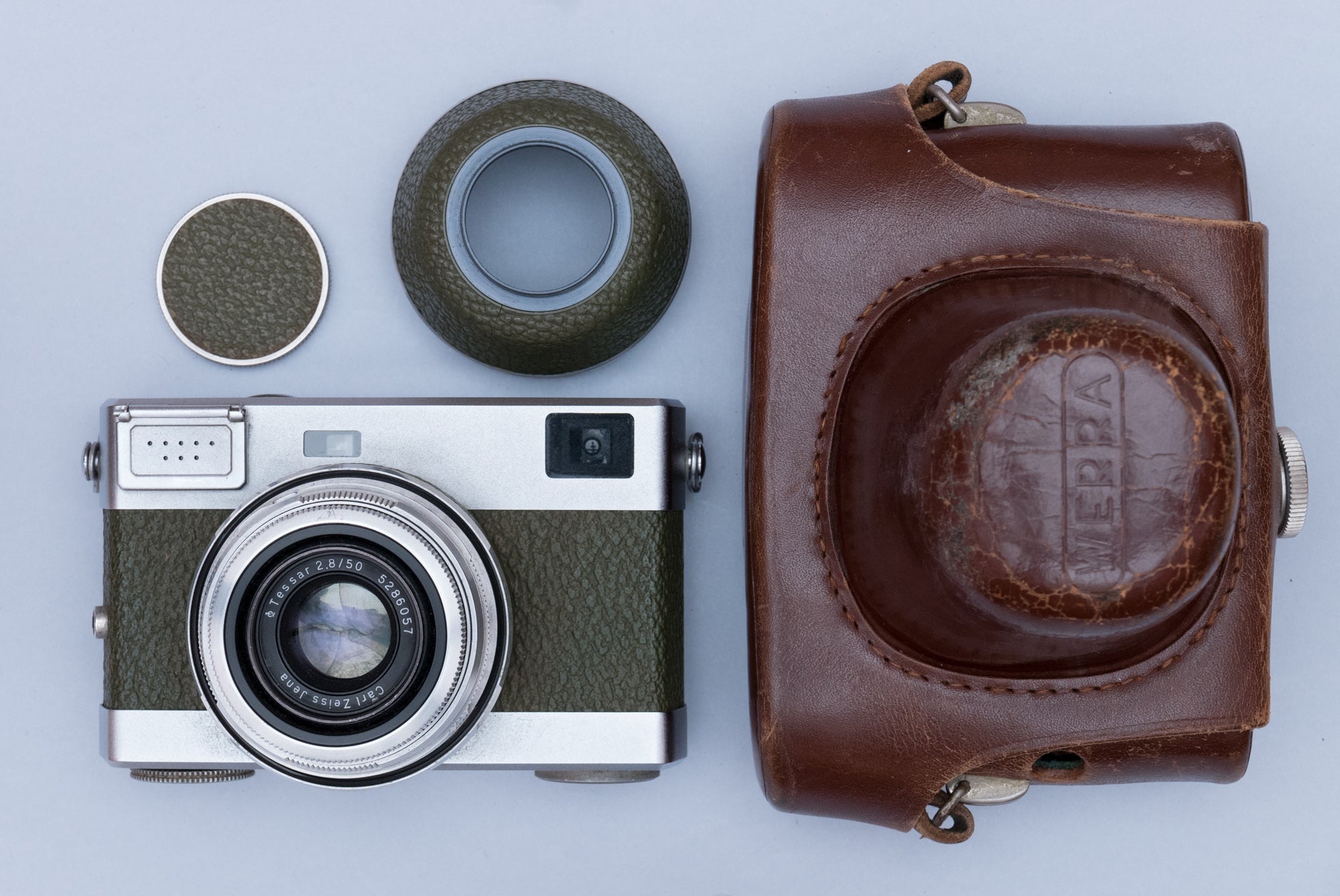 Werra IV Olive Rangefinder 35mm Film Camera with Carl Zeiss Tessar