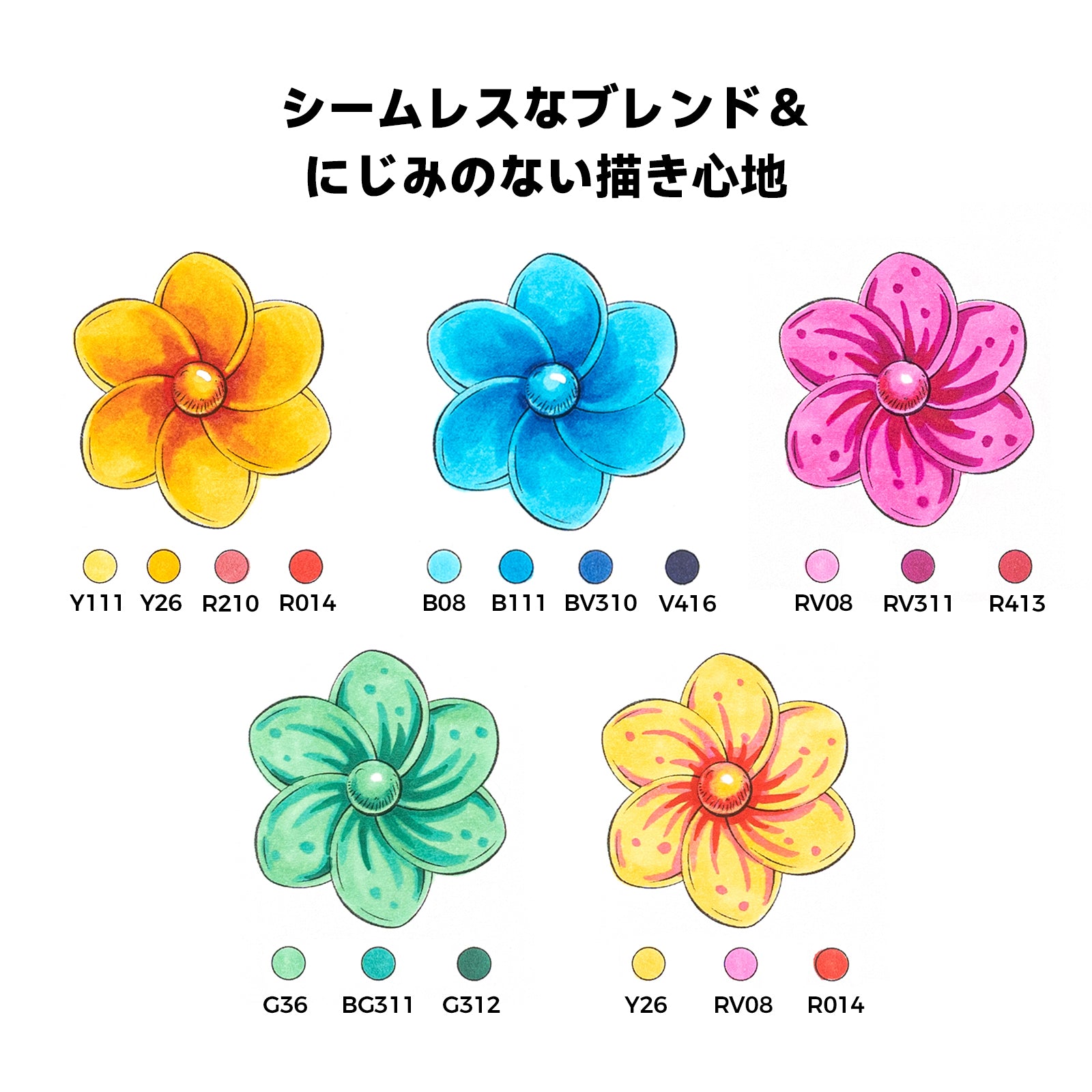 Ohuhu Honolulu イラストマーカー 48色 基本色 – Ohuhu Japan