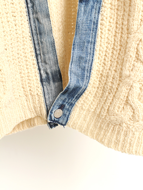 REMAKE DENIM PIPING CARDIGAN SUNNY SIDE UP-OIKOS 毎日を楽しく豊か