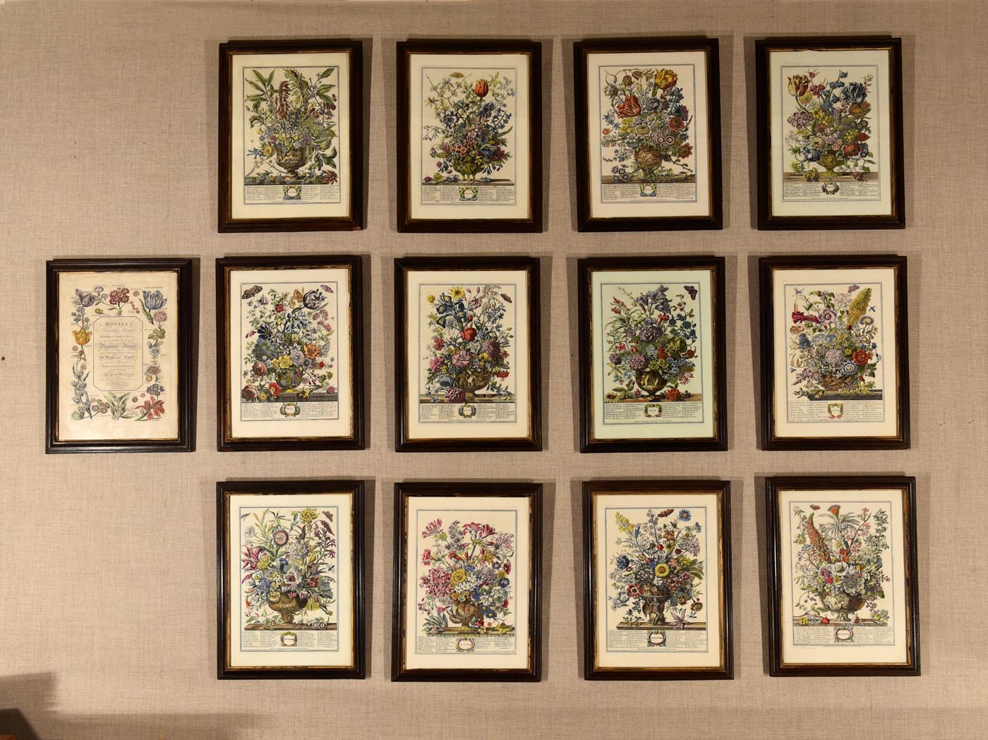 Twelve Months of Flowers. | The Old Print Shop