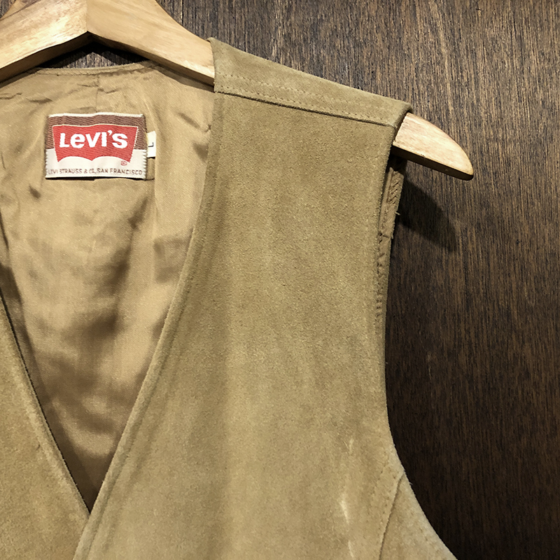 Levi's Suede Leather Ranch Vest Gilet L リーバイス スエード レザー