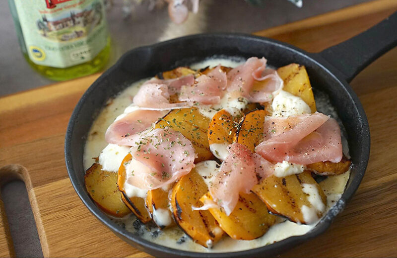 焼いた柿の温製カプレーゼ | オリーブノート公式 - カラダに美味しい