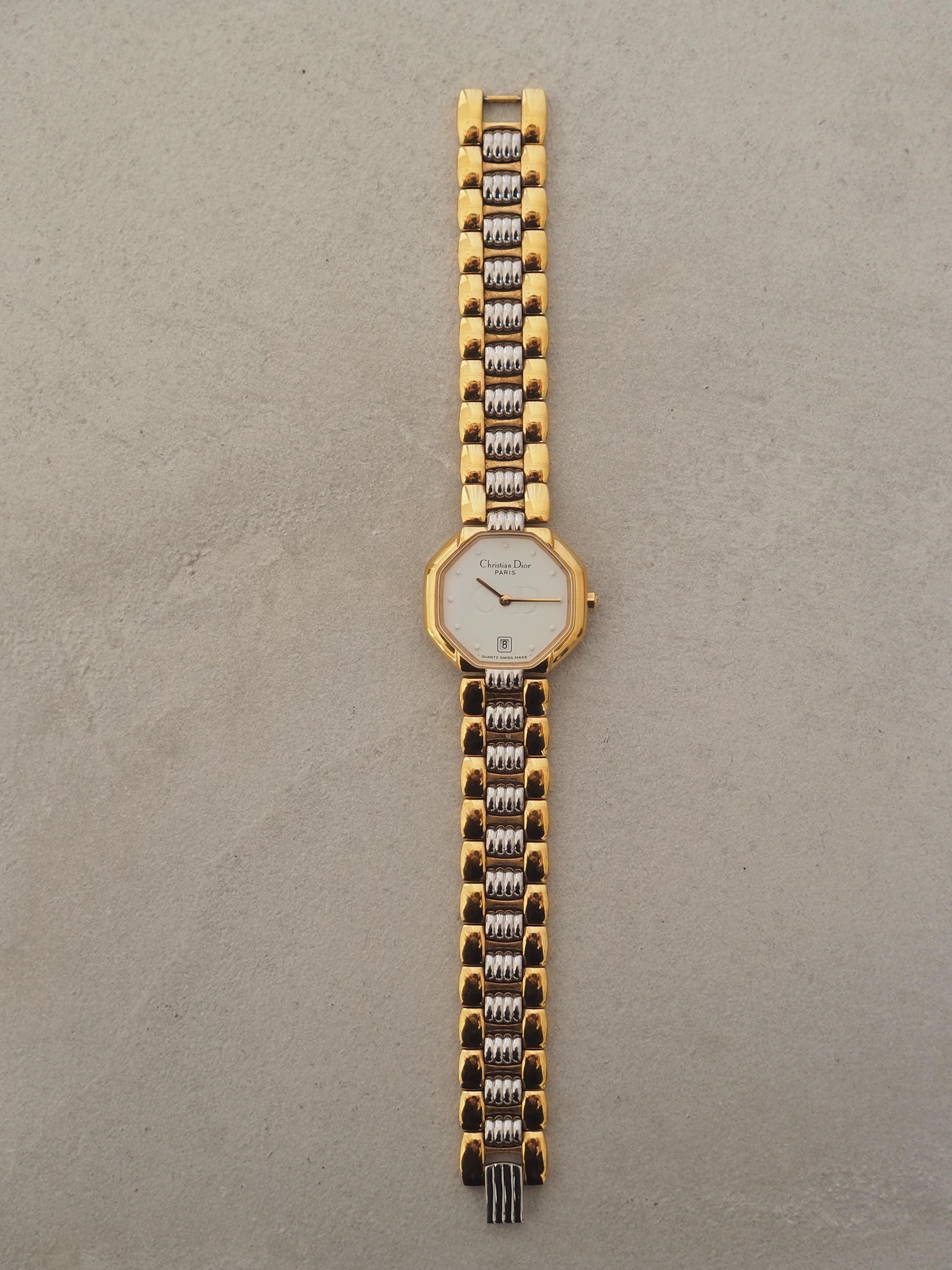 Christian Dior ディオール オクタゴン ウォッチ 腕時計 シルバー