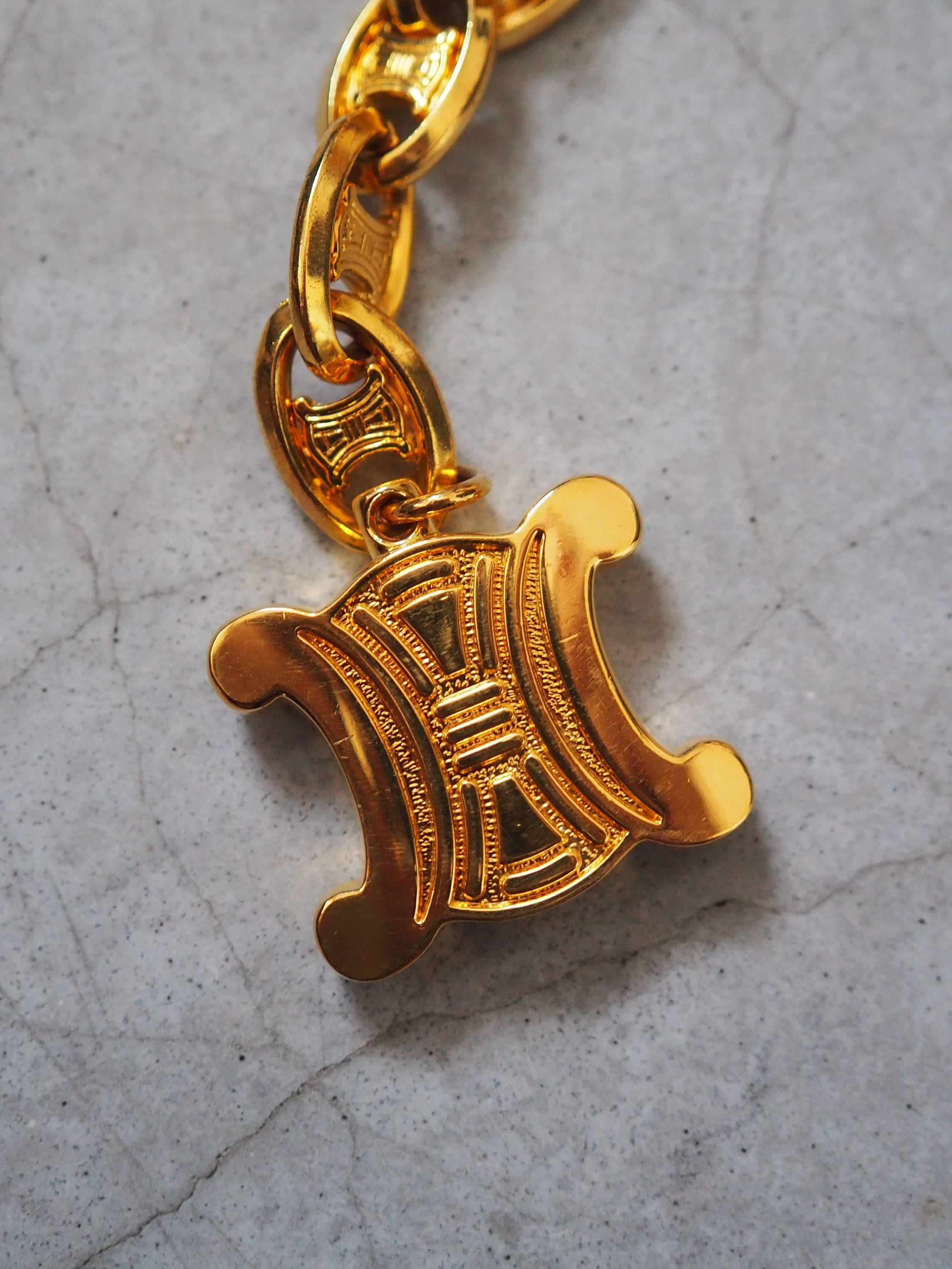 CELINE マカダム チェーン ベルト セリーヌ トリオンフ ヴィンテージ