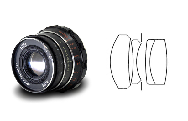 LZOS industar-61 L/D（インダスター）55mm/F2.8 レンズ + マイクロ