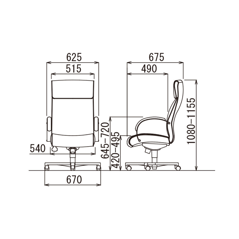 エグゼクティブチェア RA-4455｜オフィス空間Online