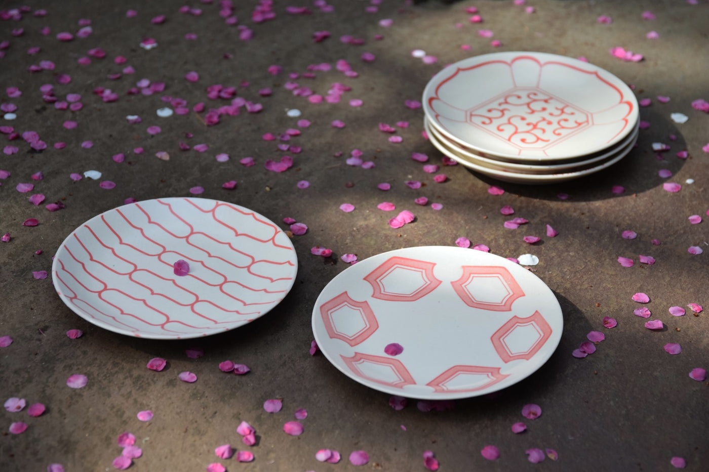 M-1238 中国明染付菊紋様 4寸皿 古染付 M-1238