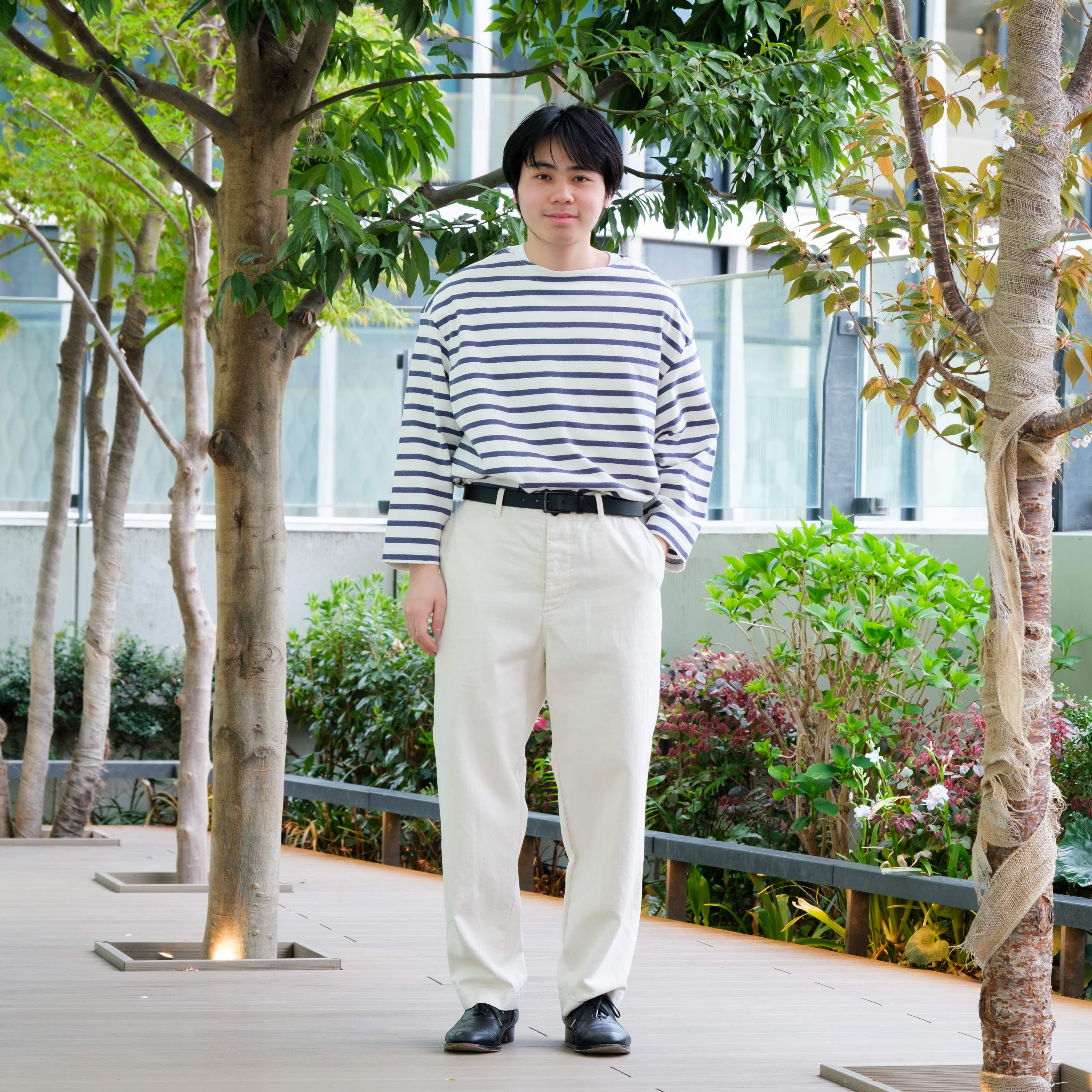 UpcycleLino】BASIC チノ ルーズテーパードパンツ(1 NATURAL)｜ nest