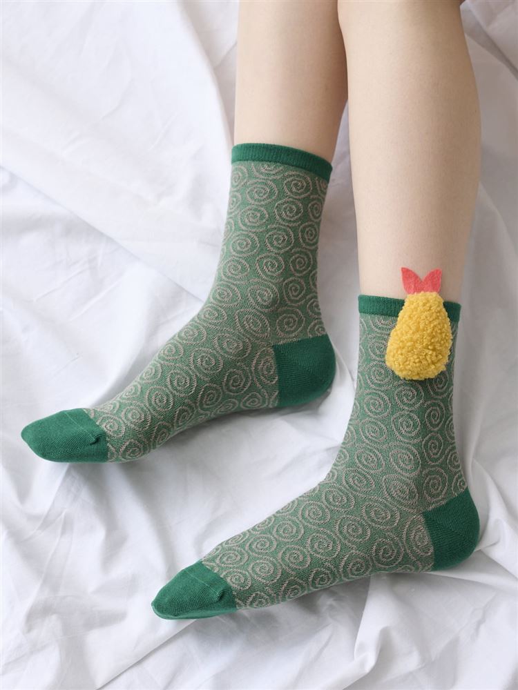 えび天マスコット付きソックス17cm丈: レッグウェア |チュチュアンナ