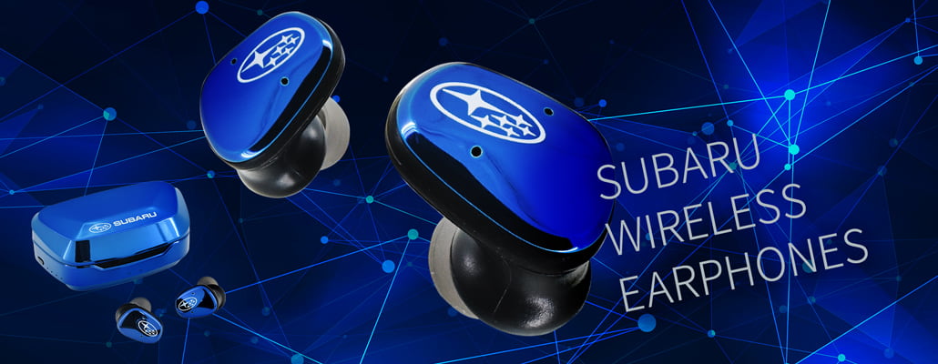 メタリックブルーと六連星が目を引く、充電ケース付きワイヤレス