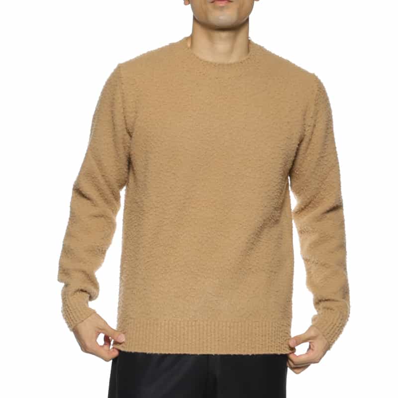 ROBERTO COLLINA＜ロベルト コリーナ＞ 起毛加工クルーネックニット