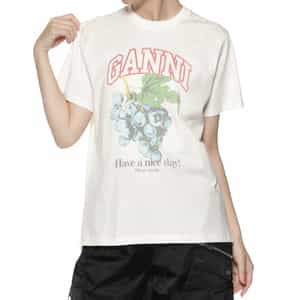 GANNI＜ガニー＞ ロゴ入りプリントTシャツ（2246870）｜GANNI(ガニー