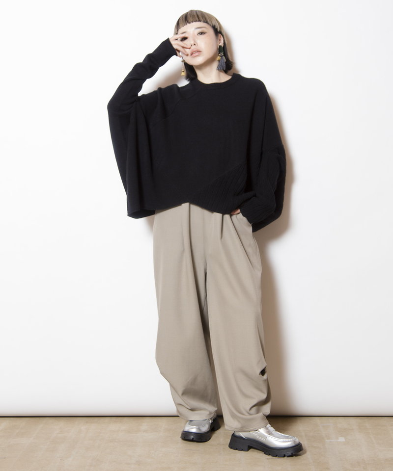 変形ニットプルオーバー | 【レディースファッション通販・OSMOSIS公式