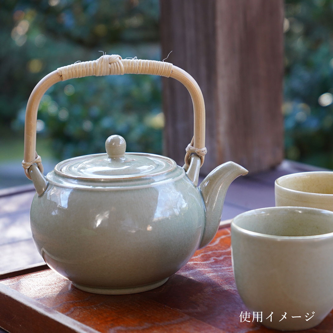 青釉土瓶[アオユウドビン]｜沈壽官窯（ちんじゅかんがま）薩摩焼の通販