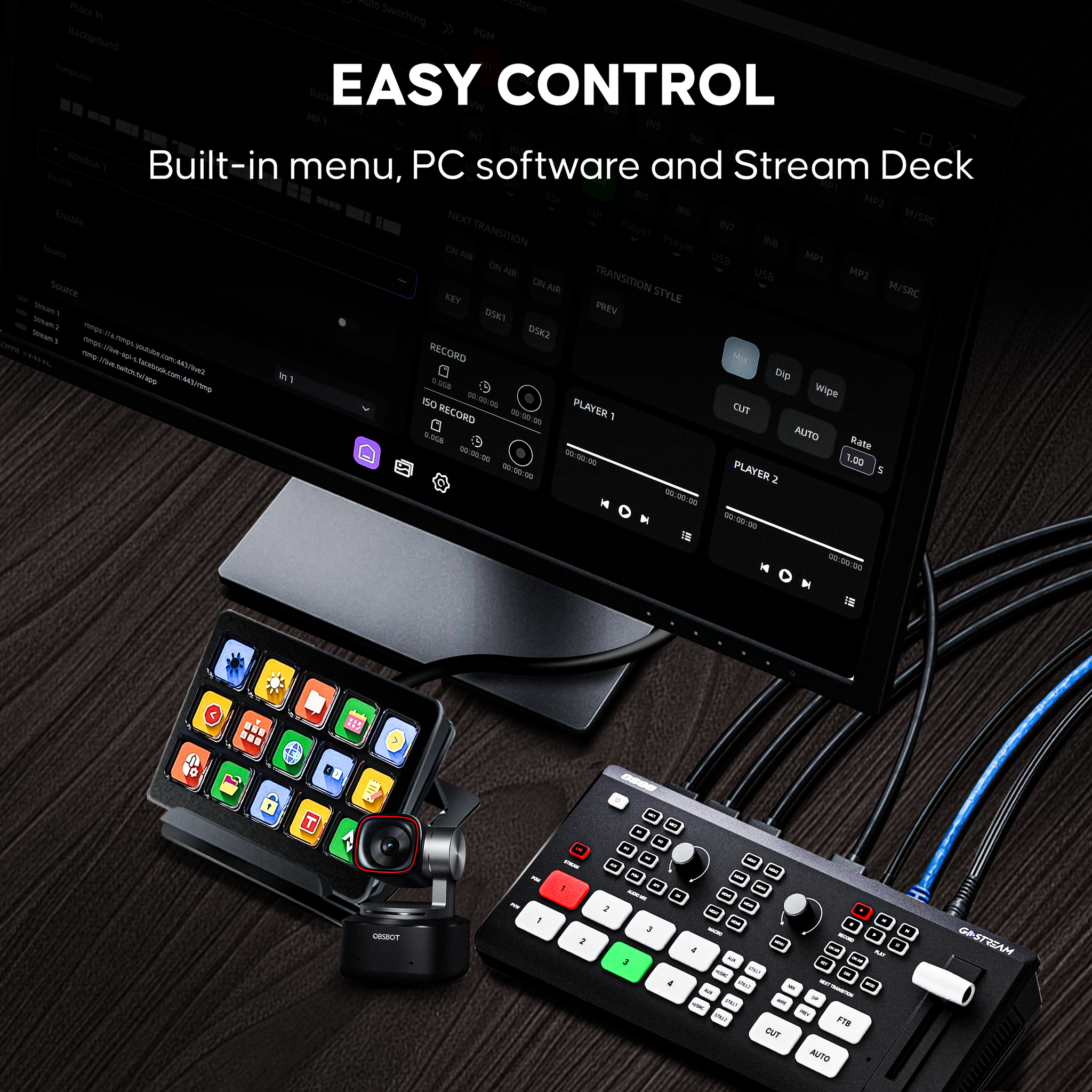 GoStream Deck: HDMI Video Switcher & Live Broadcast Mixer | Osee