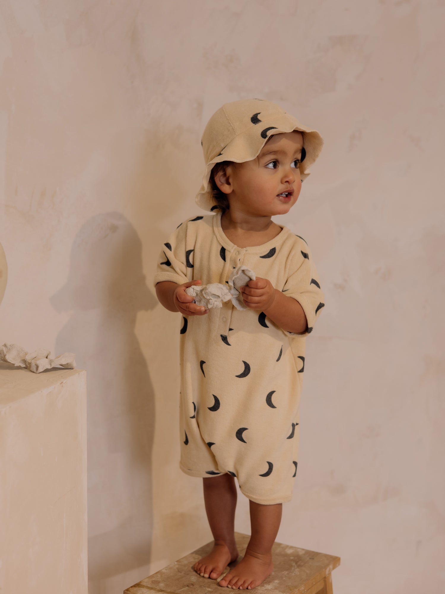 Pebble Midnight Terry Sun Hat | Organic Zoo