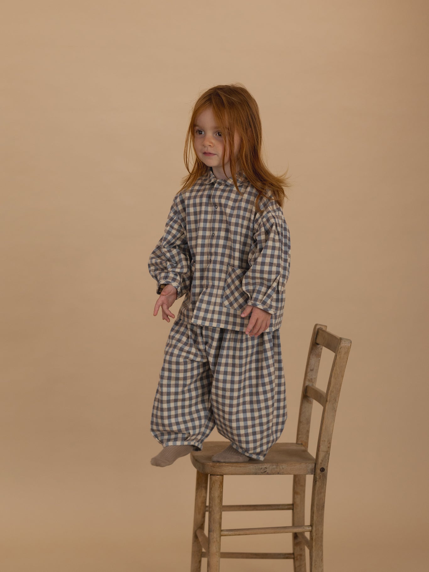 Shoreline Gingham Lodge Pants | Organic Zoo