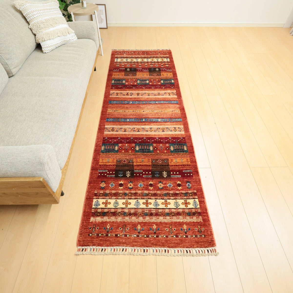 スルタニ（アフガン絨毯） 245×80cm（PR-11717） – ギャッベ＆ペルシャ