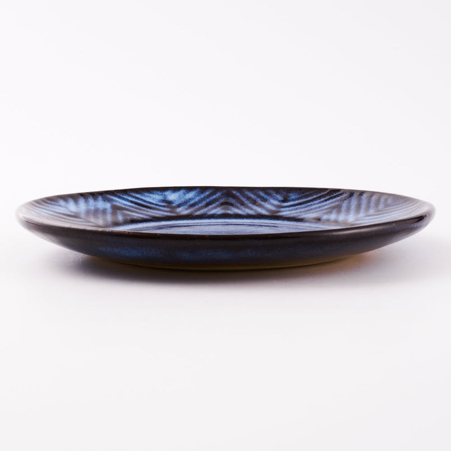 萩焼 松光山 矢羽根5寸皿 青萩釉 ¥1,650 大人の焼き物