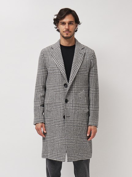 アルパカ混 グレンチェックチェスターコート（アウター）｜STRASBURGO