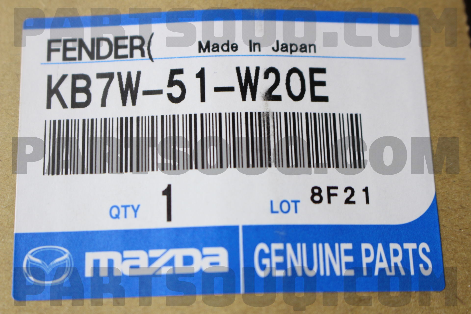FENDER(R),OVER-FRT KB7W51W20E | Mazda Parts | PartSouq