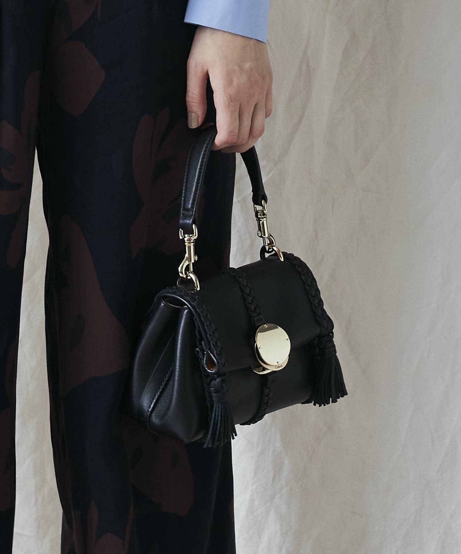 Chloe(クロエ)】 グレインレザー製PENELOPEミニソフトショルダーバッグ