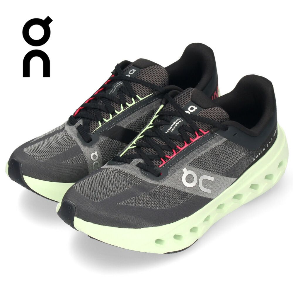 On メンズ ランニングシューズ ブラック 黒 スニーカー クラウド
