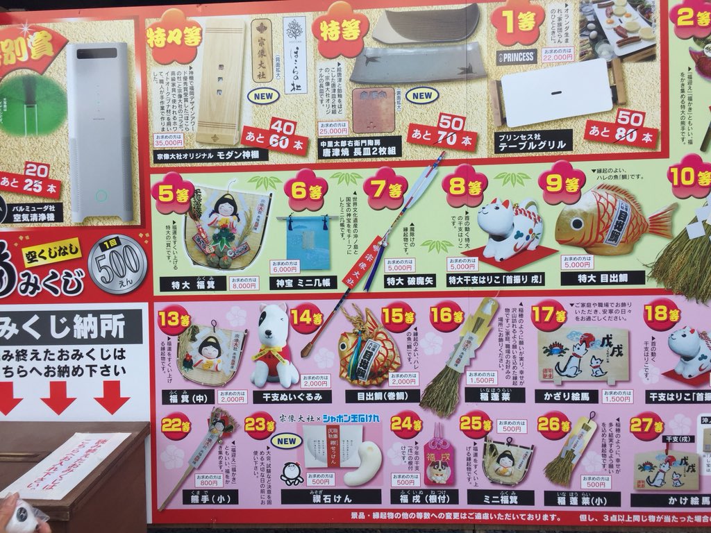 宗像大社福みくじの景品が毎年面白いです #宗像大社 #福岡県 #福みくじ