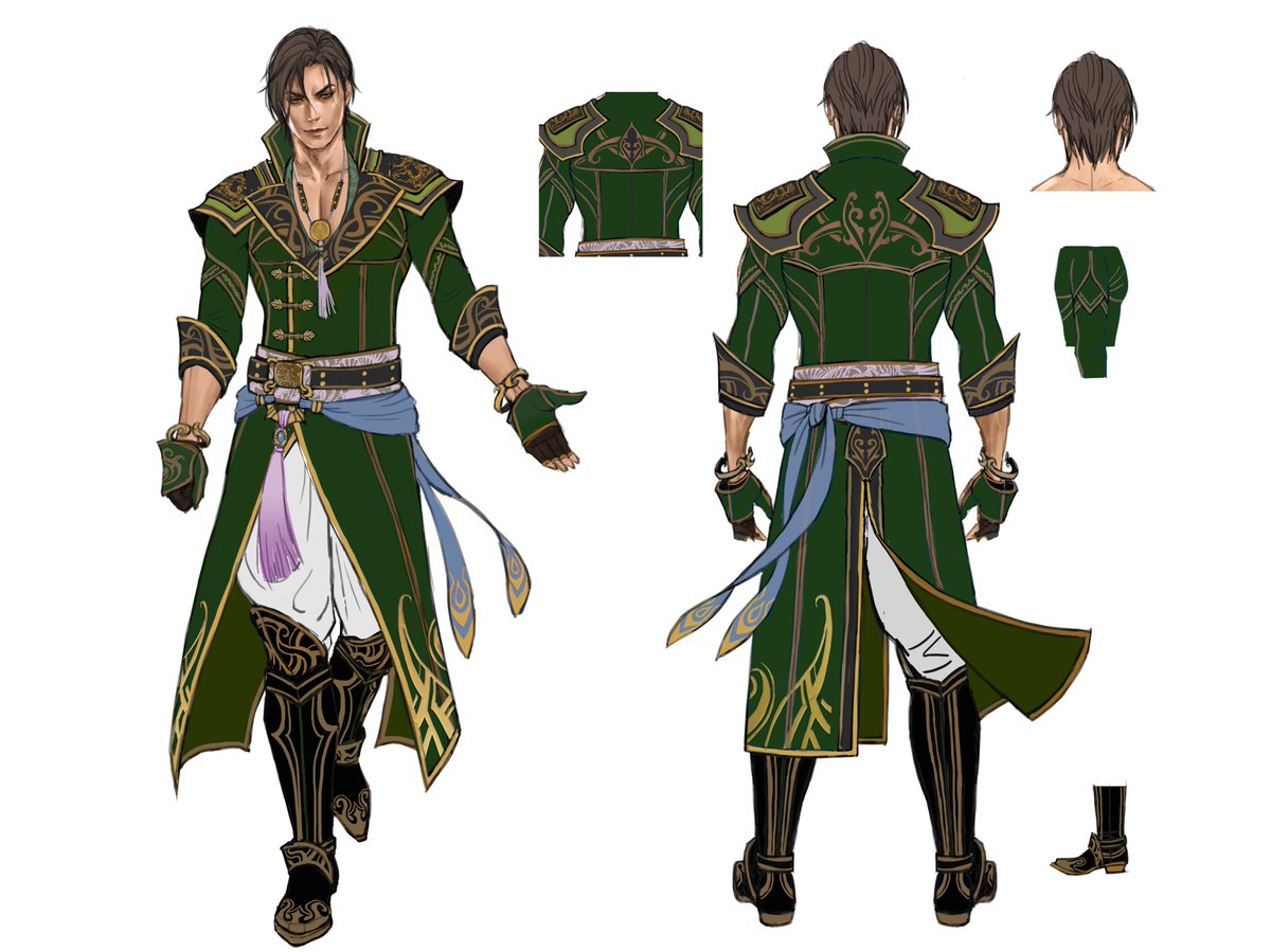 キャラデザ 法正】今回の法正は長袍ベースで、軍師らしさを強めました