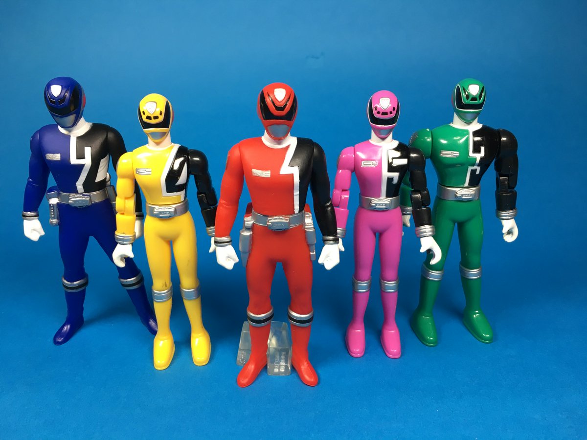 特捜戦隊デカレンジャー」ポピー製ソフビ「ツインセット」赤&青とデカ