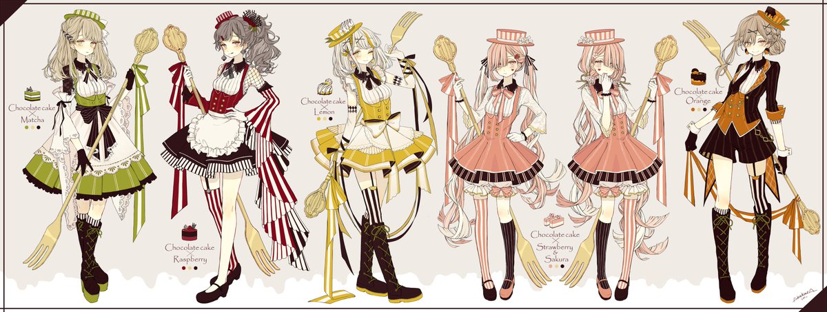 チョコケーキ6姉妹