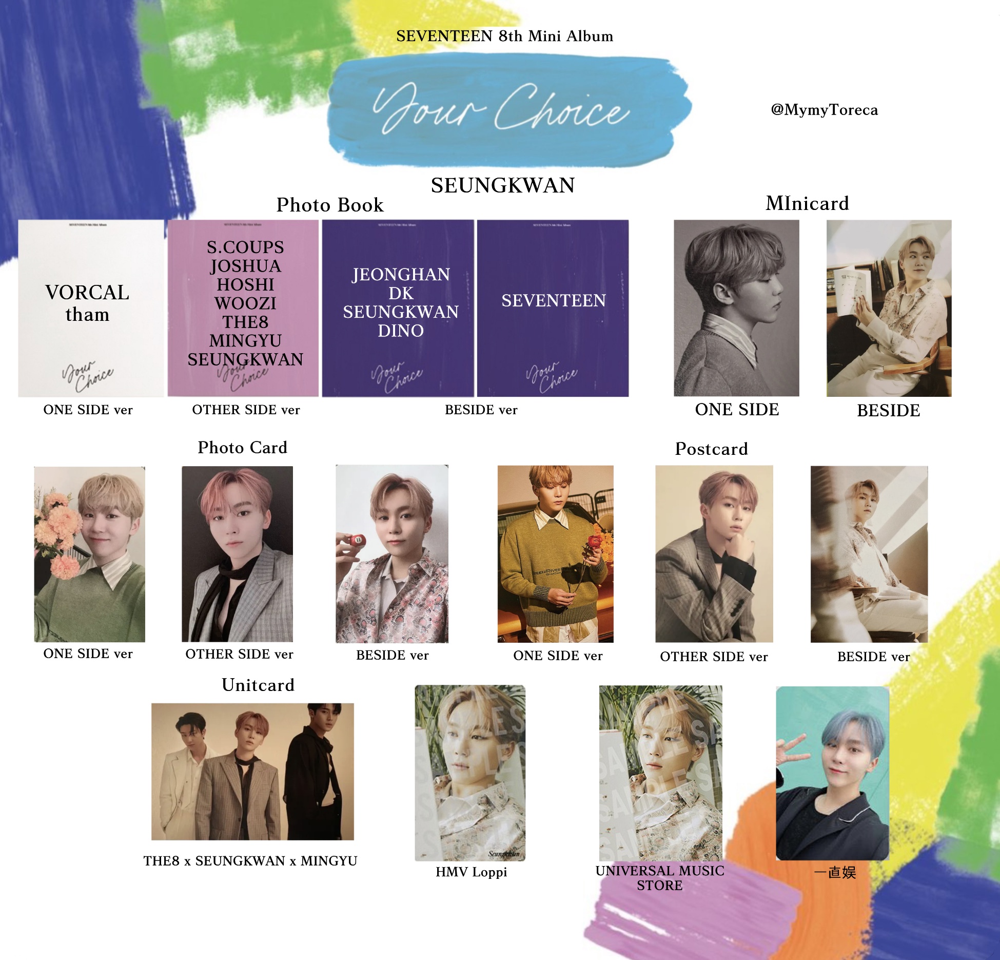 ジョンハン yourchoice hmv 特典 トレカ 第二弾 thanks ジョンハン