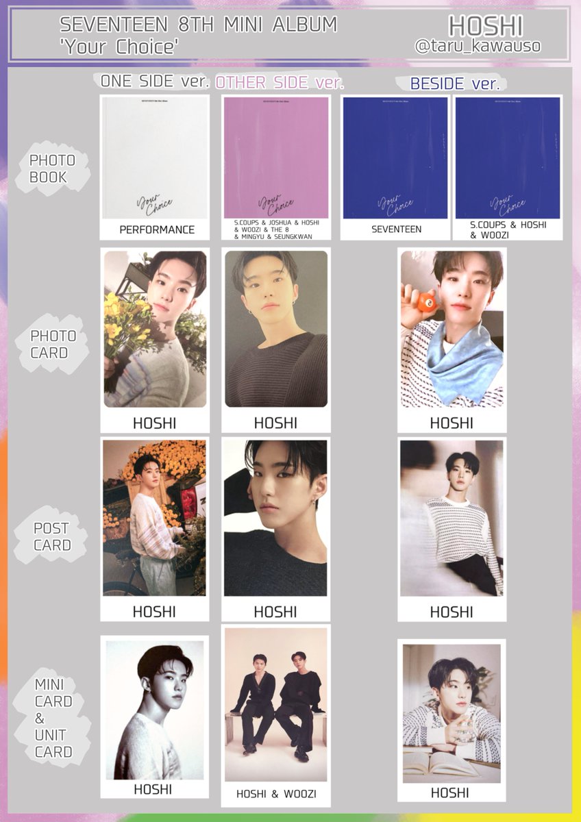 seventeen セブチ your choice ウジ サノク トレカ SEVENTEEN 8TH mini