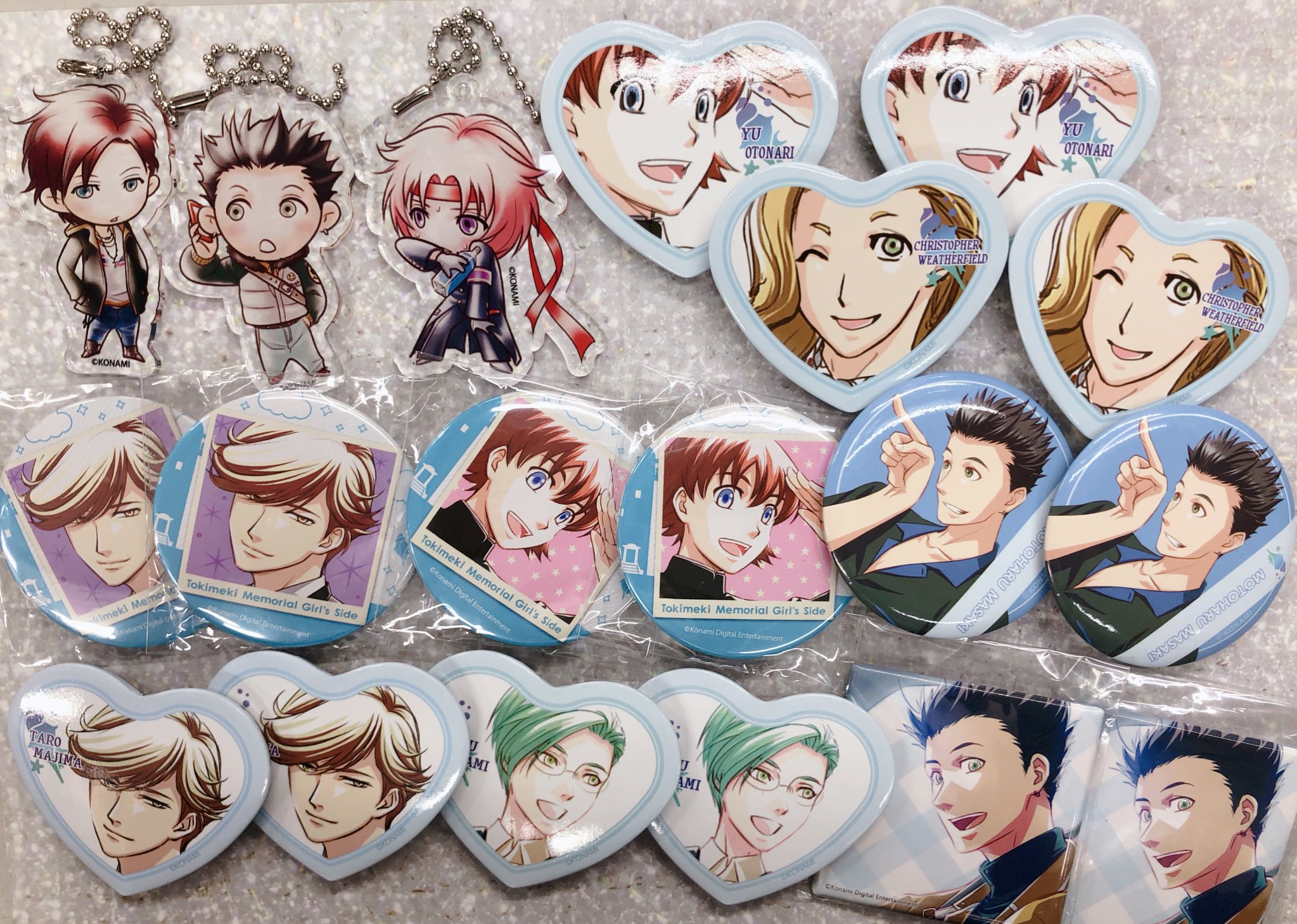 ときメモgs4 ハート型缶バッジ ブロマイド ときメモgs4 ハート型缶