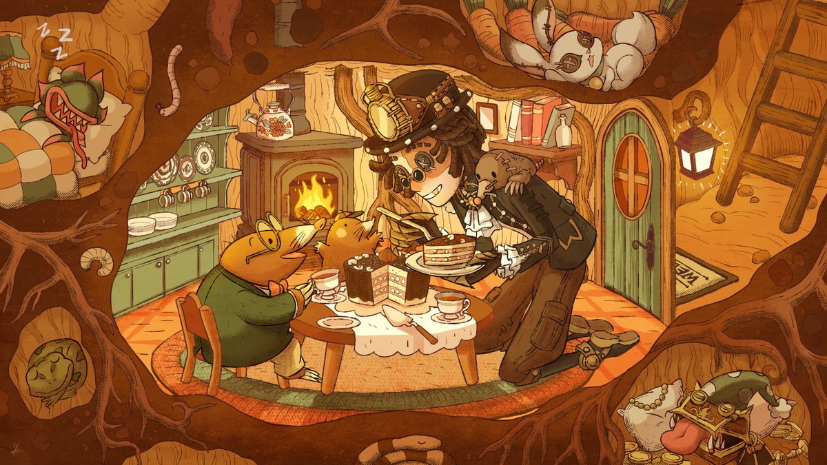 地面の下から物音が…？ あっ！ノートンさんが モグラさんたちと