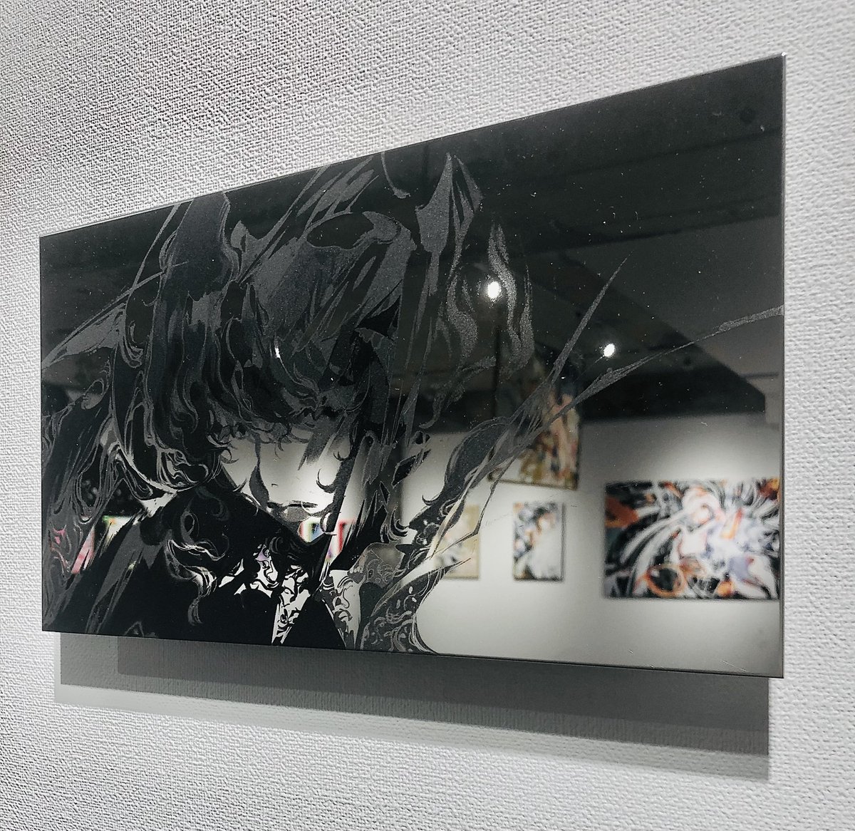 個展作品紹介】 「doodle」 167x297mm 仕様：ステンレスにUV印刷