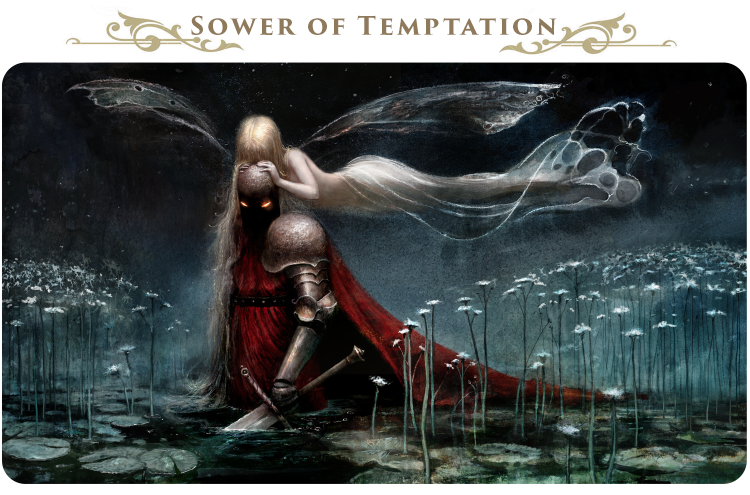 SOWER OF TEMPTATION, extended. Limited, signed playmat and print